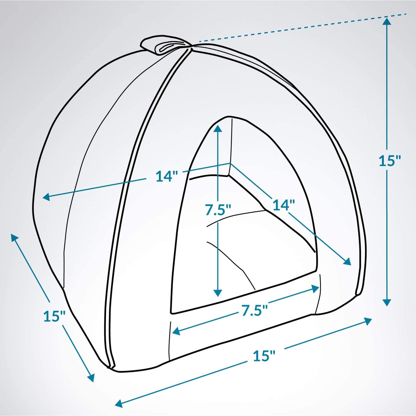 Cat Beds for Indoor Cats - Tent with Removable Washable Cushioned Pillow