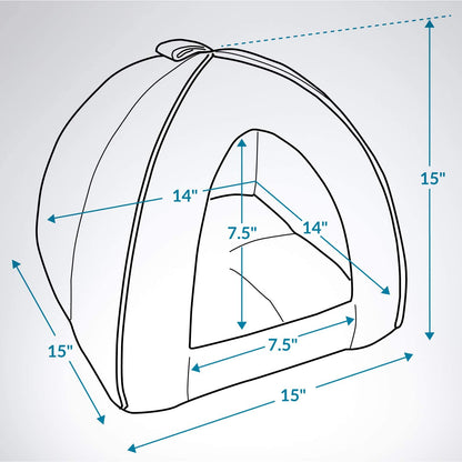 Cat Beds for Indoor Cats - Tent with Removable Washable Cushioned Pillow