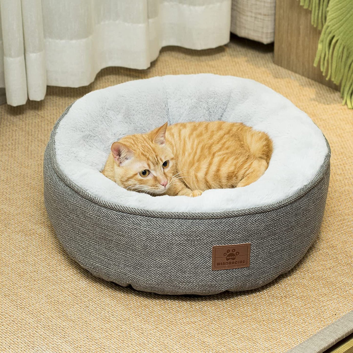 Cat Beds for Indoor Cats,  Donut, Soft,  Anxiety Cozy Pet Beds