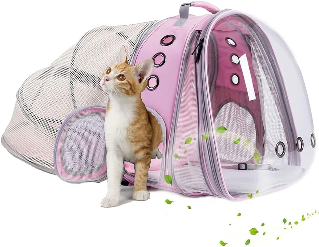 Cat Travel Backpack with Fan, Fit up to 20 Lbs, Space Capsule Astronaut, Clear Bubble Window Pet Backpack for Cats