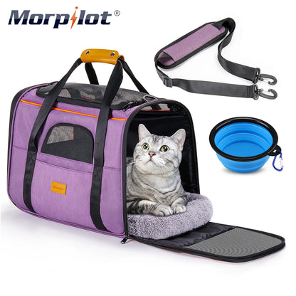 Cat Carrier ® Extra Large Cat Bag with Water Bowl, Soft Sided TSA Airline Approved Pet Carrier up to 20LB