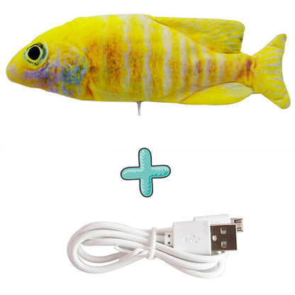 Interactive Electric Floppy Fish Cat Toy, USB Charger