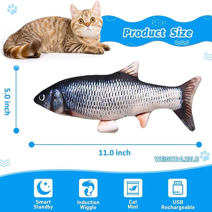 Floppy Fish Cat Toy, Realistic Flopping Fish Cat Toy