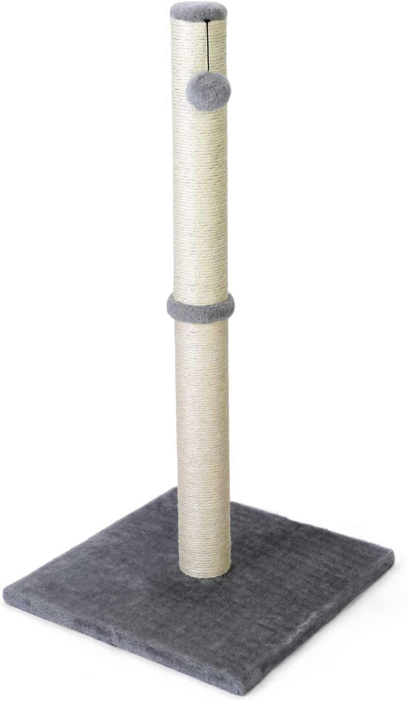 31'' Tall Cat Scratching Post - Cat Claw Scratcher with Hanging Ball - Scratching Posts for Indoor Large Cats 