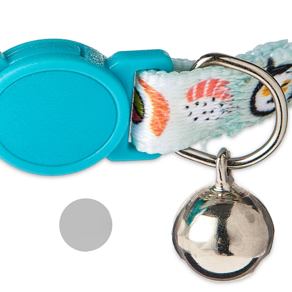 Polyester Sushi Break-Away Cat Collar, Blue