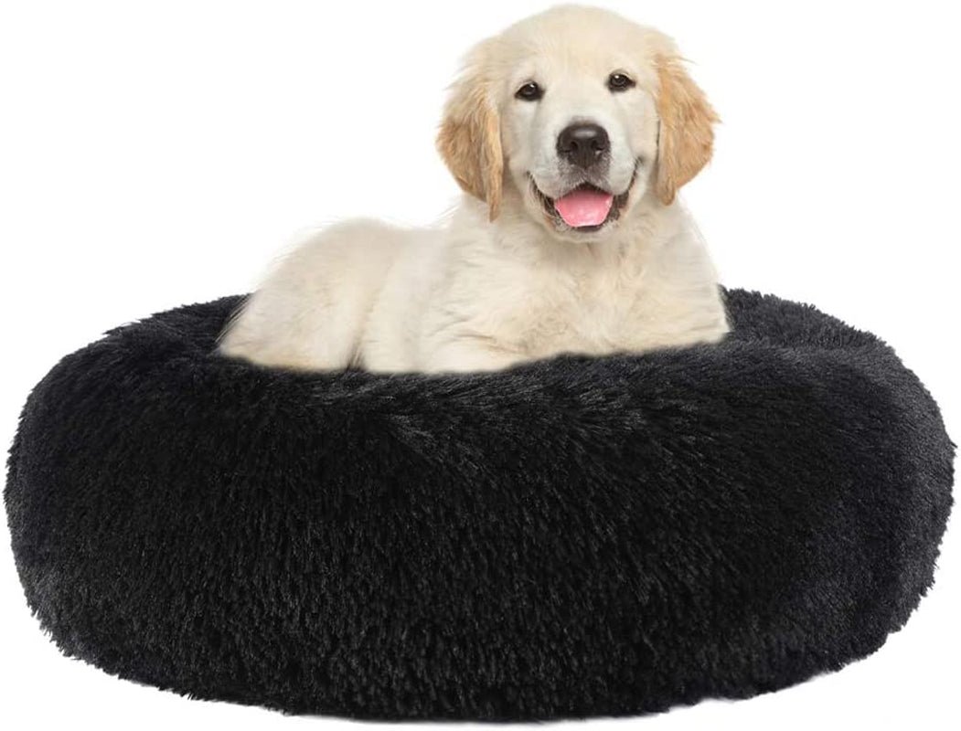 Pet Cat Bed, Round Donut Cat Beds for Indoor Cats, Anti-Slip