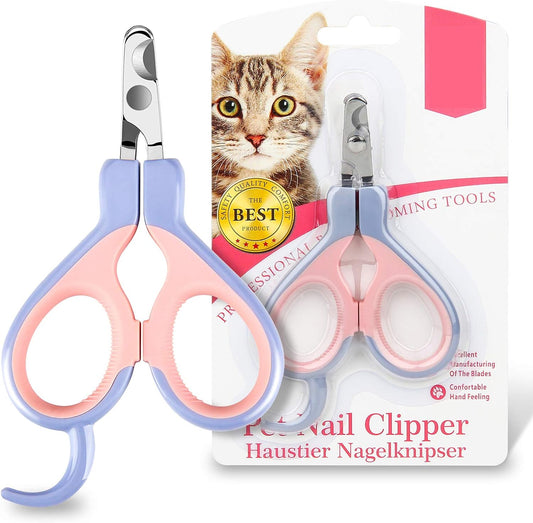 Cat Nail Clippers with Safety Lock and Sturdy Non Slip Handles - Professional Grooming Tool for Large and Small Animals