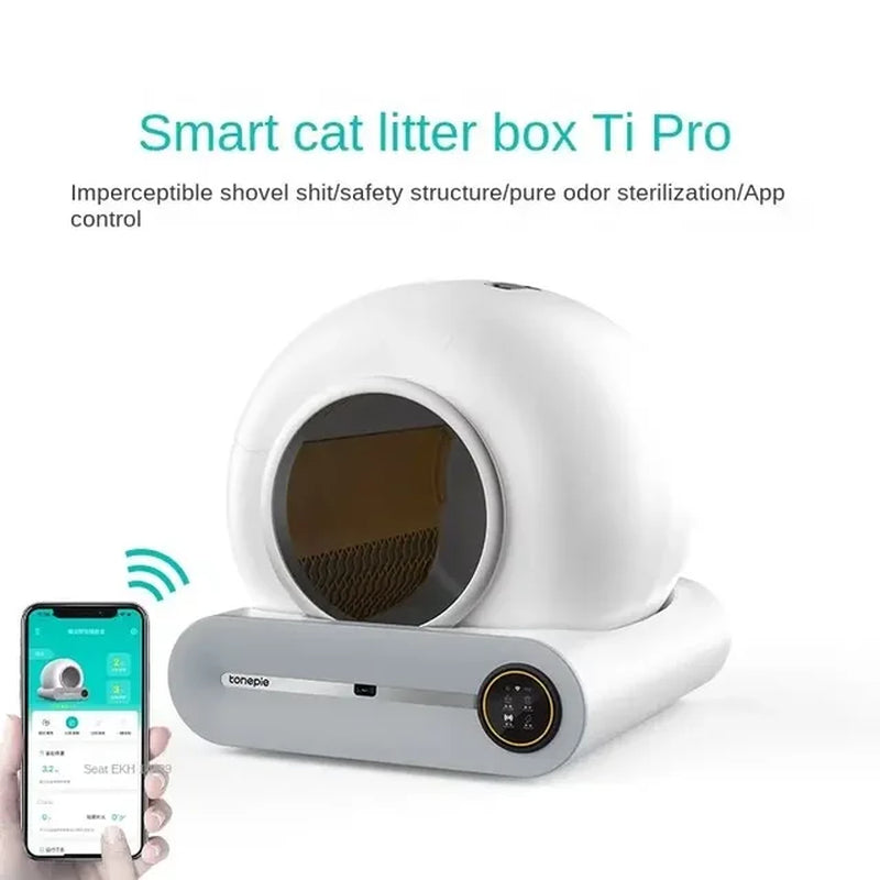 Tonepie Cat Litter Box Automatic Smart Cleaning Fully Enclosed 65L 