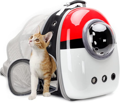 Cat Travel Backpack with Fan, Fit up to 20 Lbs, Space Capsule Astronaut, Clear Bubble Window Pet Backpack for Cats