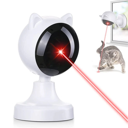 Automatic Cat Laser Toys, Interactive Laser Cat Toys for Indoor Cats, Cat Laser Toy Automatic White