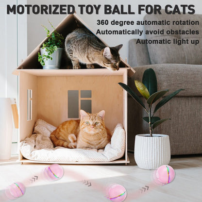 Electric Cat Ball Toys, Interactive Self Auto Rotating Intelligent Cat Ball Toys 