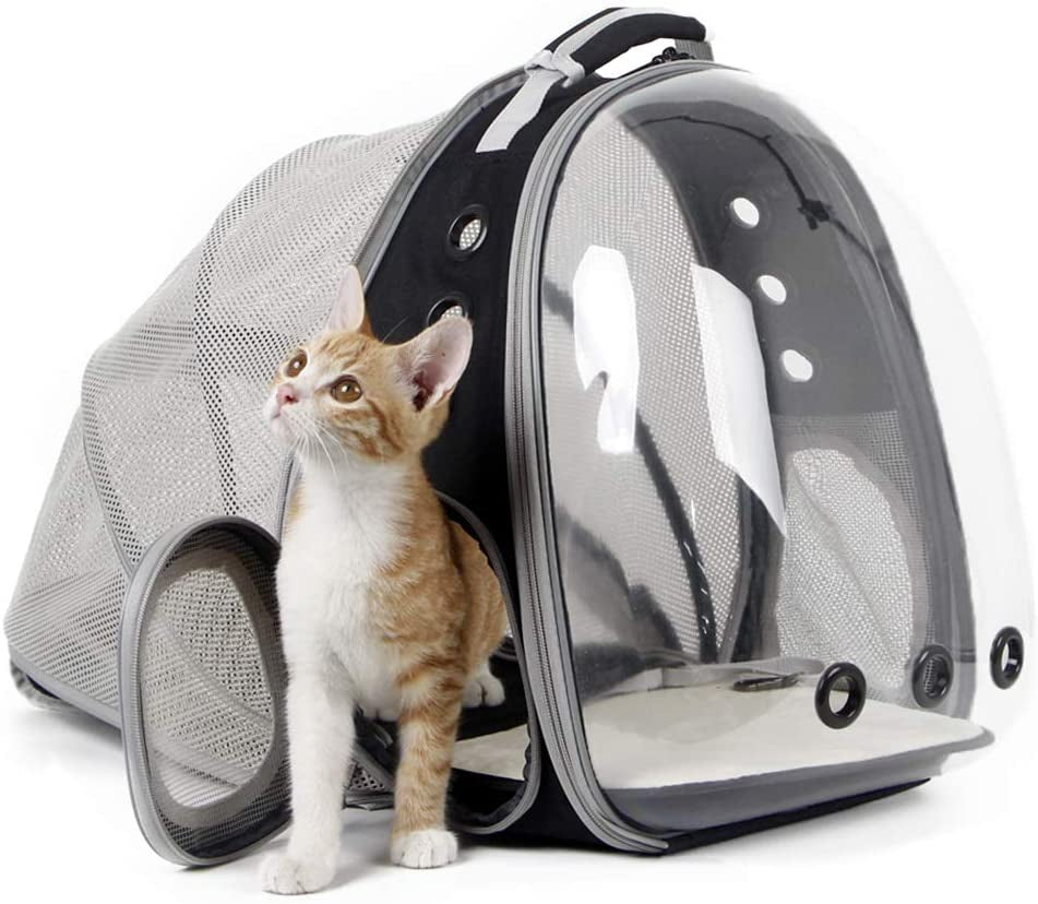 Cat Travel Backpack with Fan, Fit up to 20 Lbs, Space Capsule Astronaut, Clear Bubble Window Pet Backpack for Cats