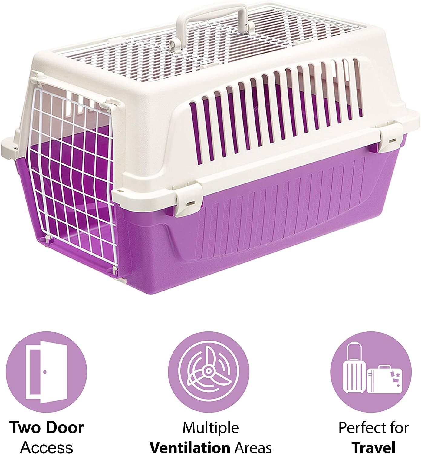 Atlas Pet Carrier | Small Pet Carrier for Cats W/Top & Front Door Access