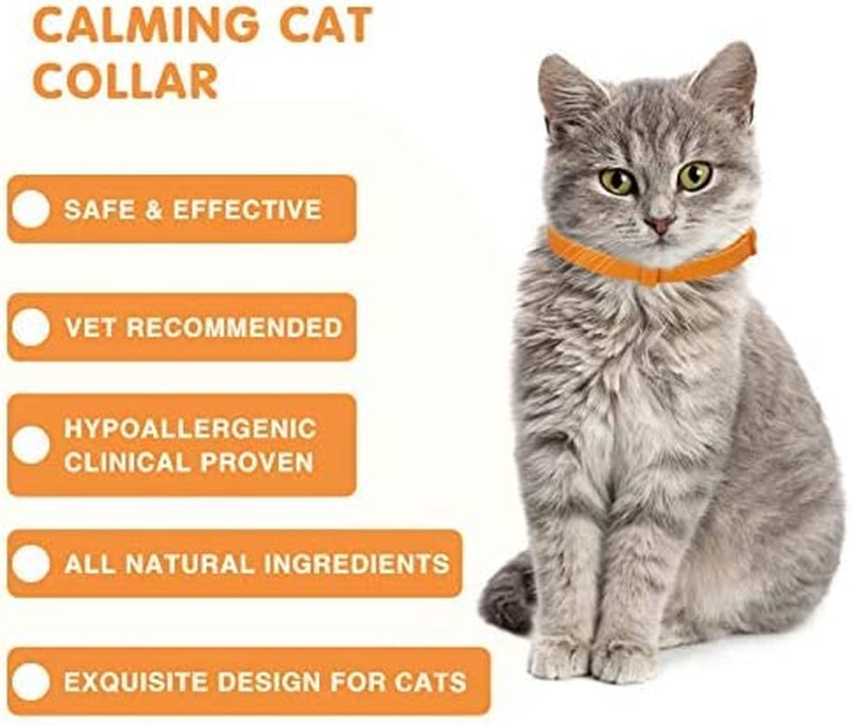 Cat Calming Collar, Adjustable Calming Cat Collars, Pheromone Collar for Cats 