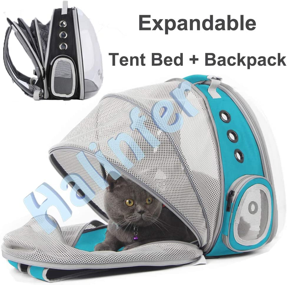 Cat Travel Backpack with Fan, Fit up to 20 Lbs, Space Capsule Astronaut, Clear Bubble Window Pet Backpack for Cats