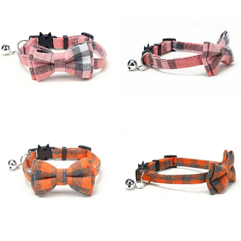 Cat Collar/Kitten Collars with Bell and Bow Tie, Adjustable