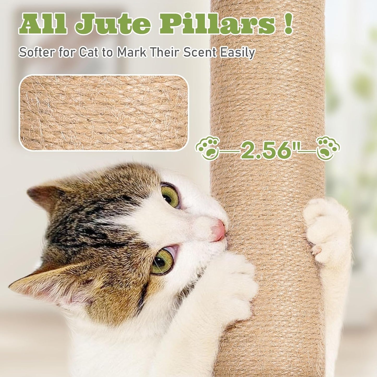 35" Mushroom Cat Tree, Cute Flower Cat Tower for Indoor Cats, Unique Cat Tree, Aesthetic Cat Tree with Sisal Scratching Post, 4 Layers Cat Playhouse for Kitten, Red Mushroom