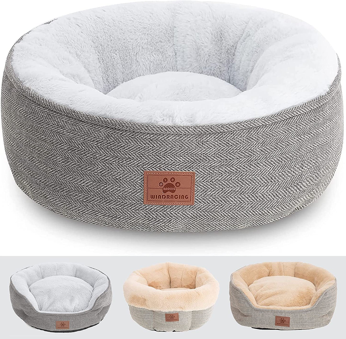 Cat Beds for Indoor Cats,  Donut, Soft,  Anxiety Cozy Pet Beds