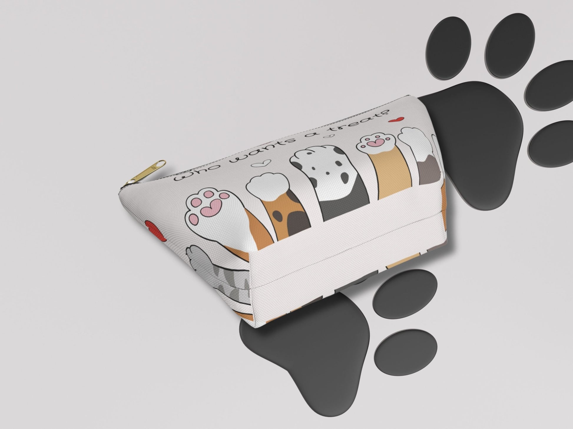 Personalized Cat Treat Bag Container,Custom Cat Travel; Pouch, Pet Treat Holder for Cat Lover,Reusable Pet Treat Bag, Cat Travel Bag