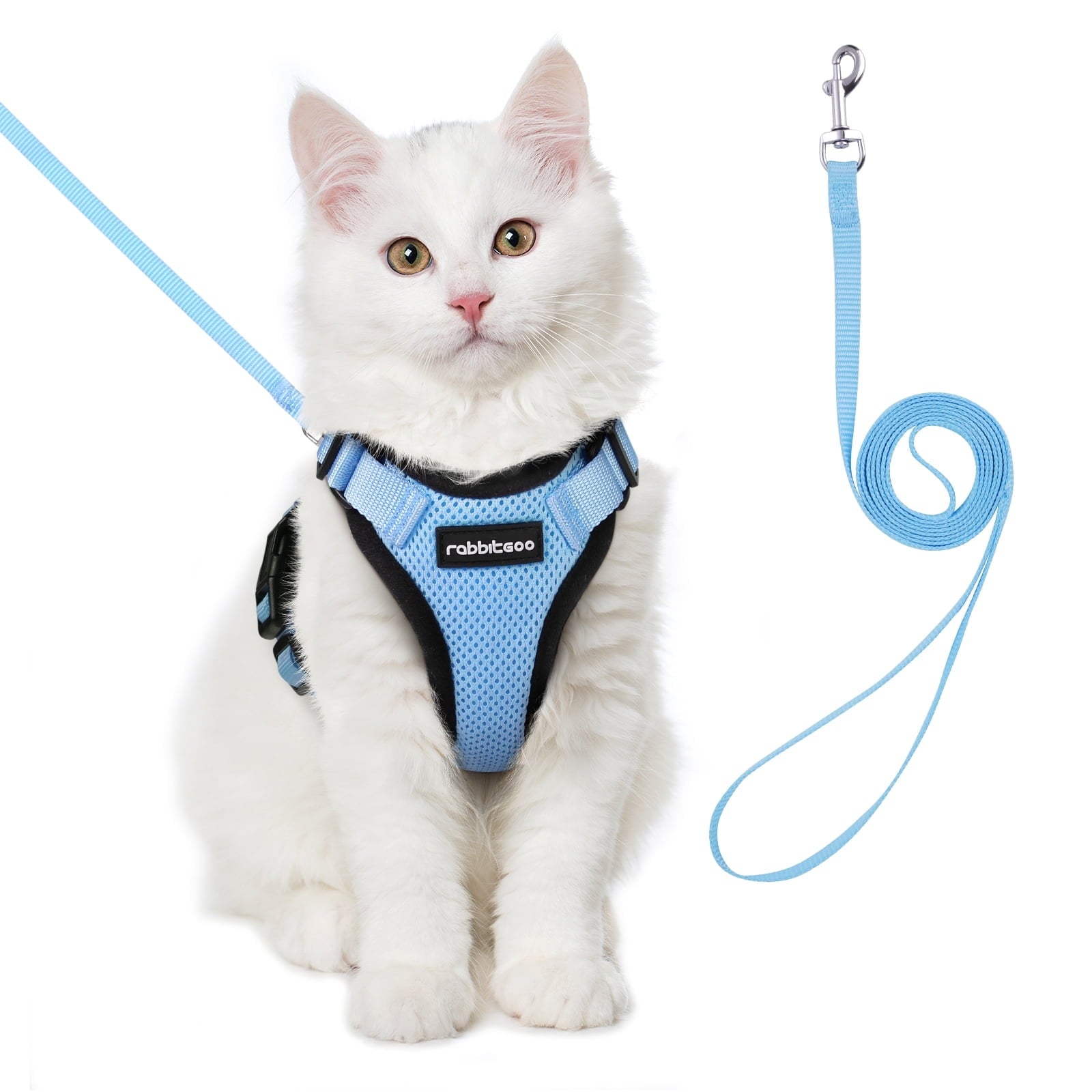 Cat Harness and Leash for Walking, Escape Proof Soft Adjustable Vest Harnesses for Cats, Easy Control Breathable Reflective Strips Jacket