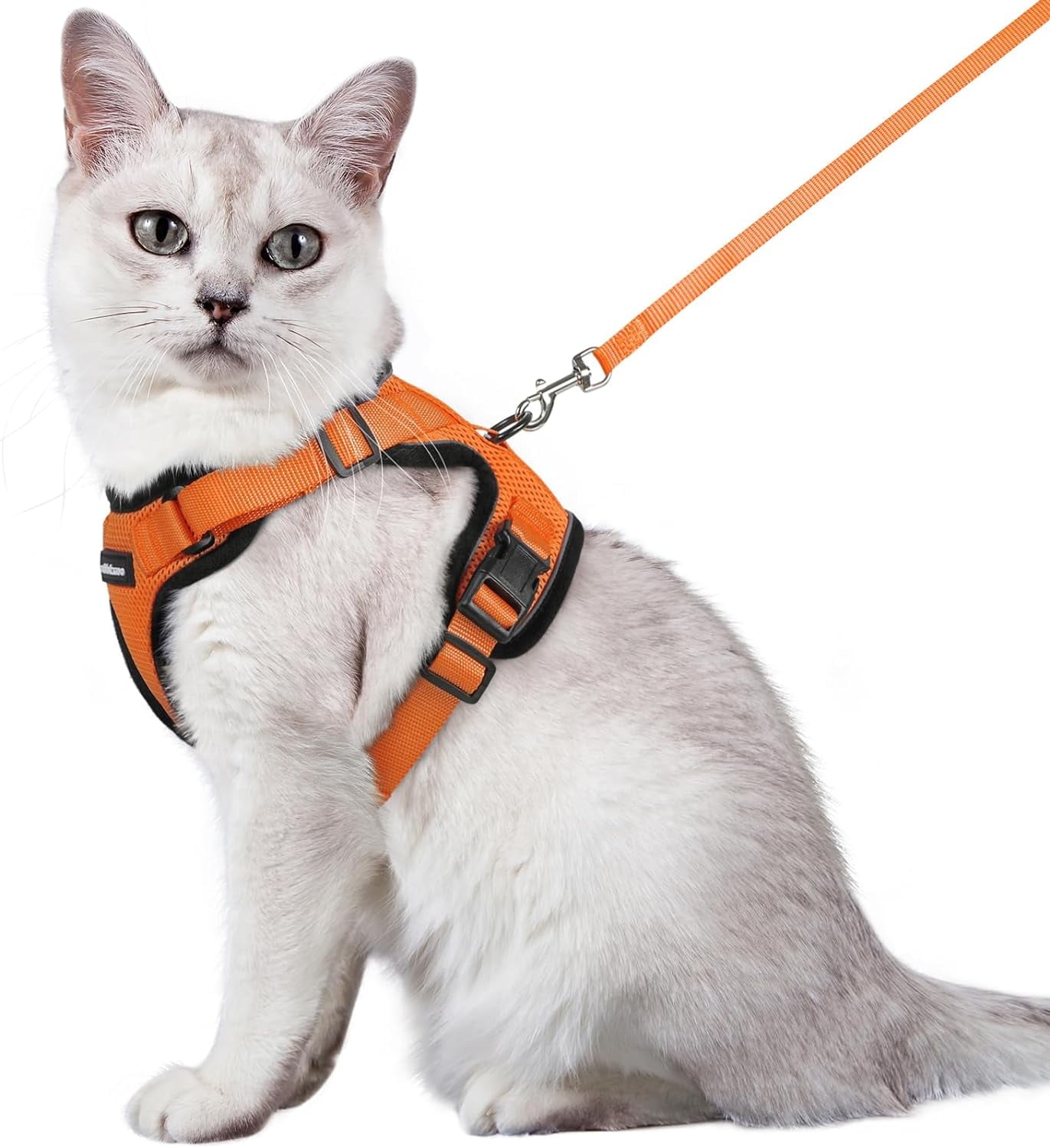 Cat Harness and Leash for Walking, Escape Proof Soft Adjustable Vest Harnesses for Cats, Easy Control Breathable Reflective Strips Jacket