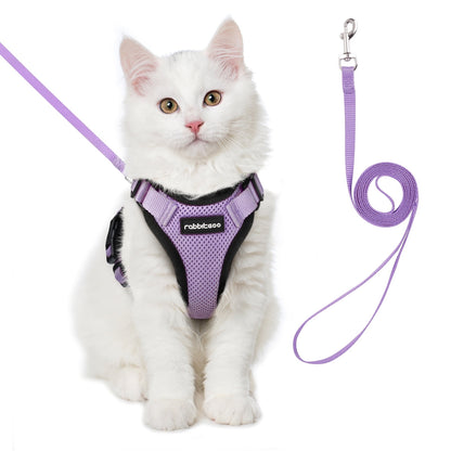 Cat Harness and Leash for Walking, Escape Proof Soft Adjustable Vest Harnesses for Cats, Easy Control Breathable Reflective Strips Jacket