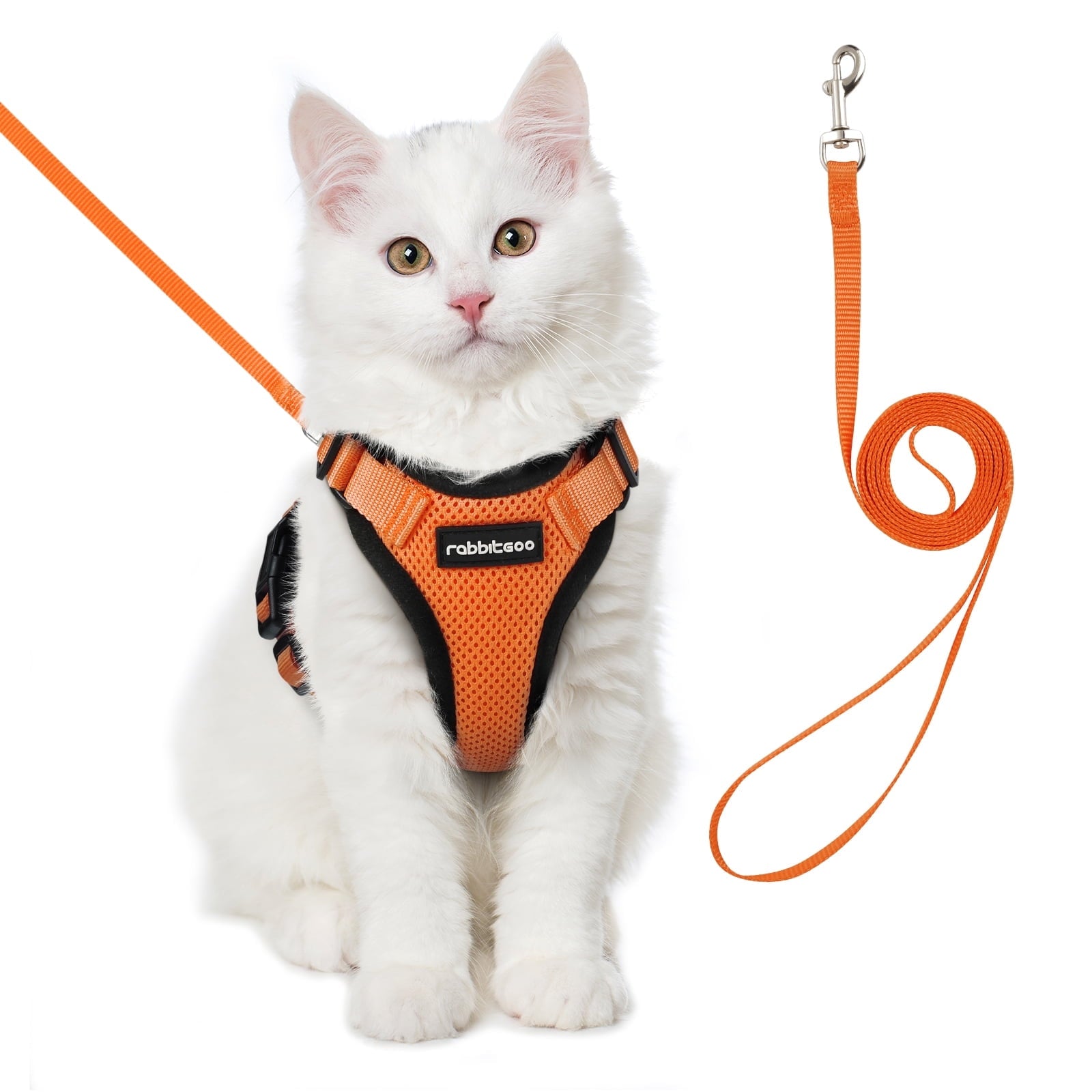 Cat Harness and Leash for Walking, Escape Proof Soft Adjustable Vest Harnesses for Cats, Easy Control Breathable Reflective Strips Jacket