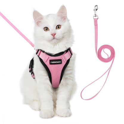 Cat Harness and Leash for Walking, Escape Proof Soft Adjustable Vest Harnesses for Cats, Easy Control Breathable Reflective Strips Jacket