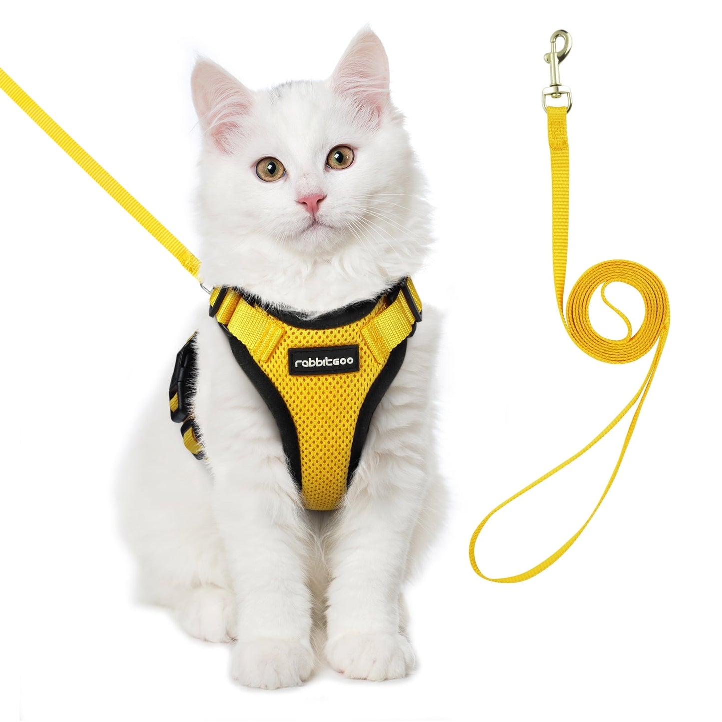 Cat Harness and Leash for Walking, Escape Proof Soft Adjustable Vest Harnesses for Cats, Easy Control Breathable Reflective Strips Jacket