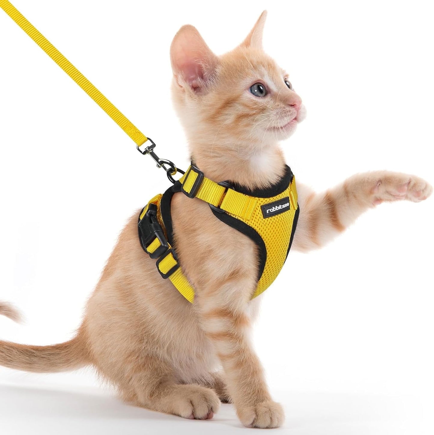 Cat Harness and Leash for Walking, Escape Proof Soft Adjustable Vest Harnesses for Cats, Easy Control Breathable Reflective Strips Jacket