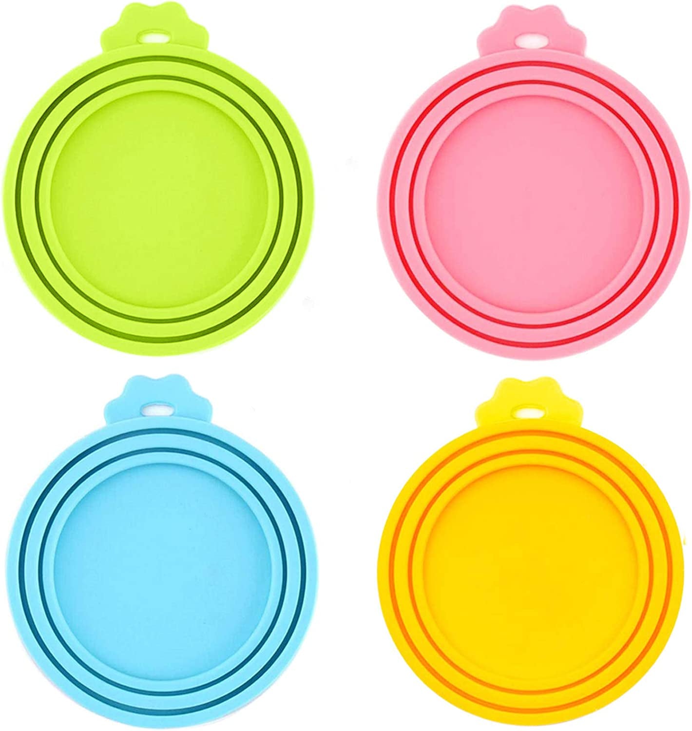 Universal BPA Free Silicone Can Lids Covers for Cat Food, One Can Cap Fit Most Standard Size Canned (Multicolor)